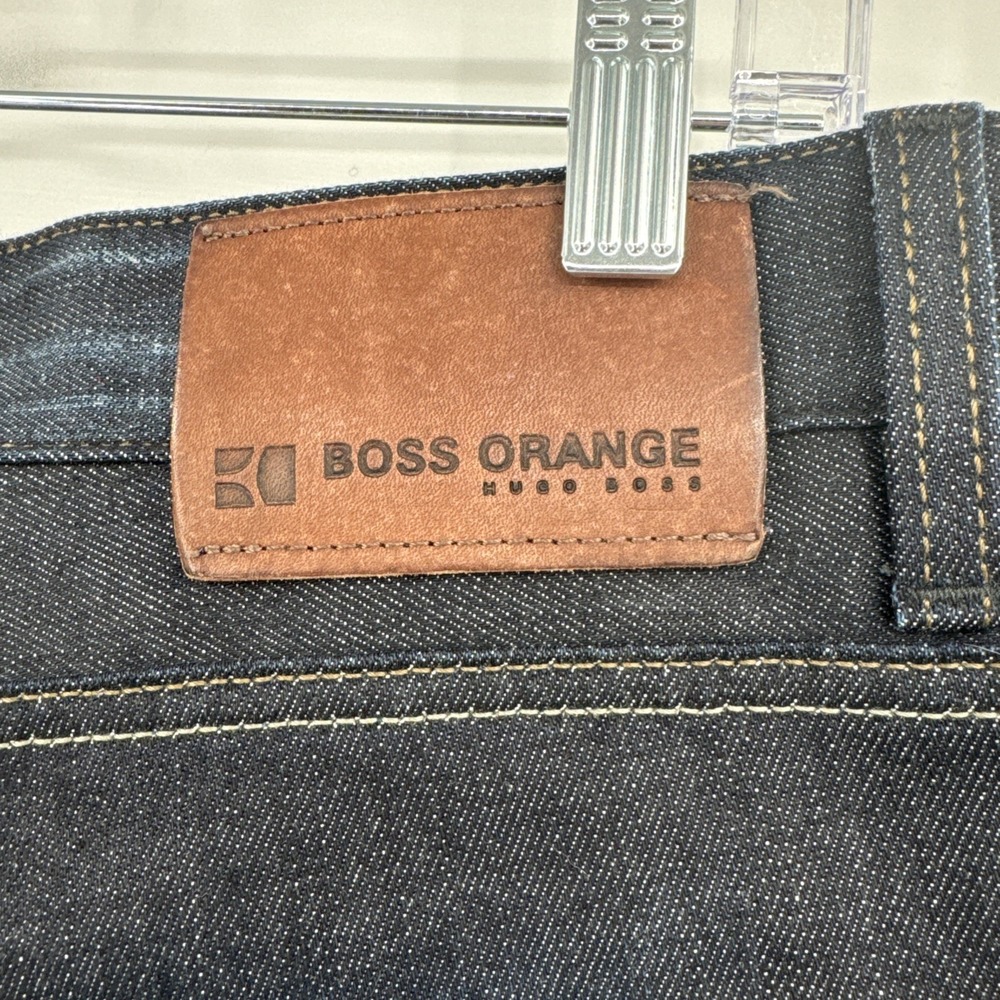 BOSS HUGO BOSS Orange Label Regular Fit Dark Wash DENIM W/Stretch Mens W34 L32 - Picture 10 of 16